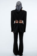 Cut-Out Blazer - Black