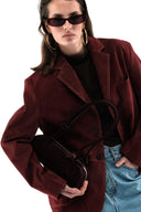 Suede bag - Burgundy