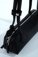 Shoulder leather bag - Black