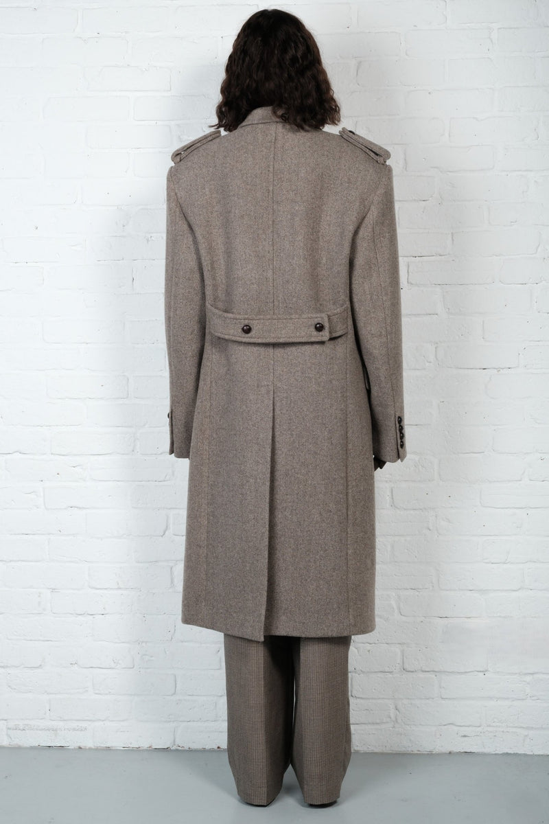 Herringbone Oversized Wool Coat - AFTERHOURS