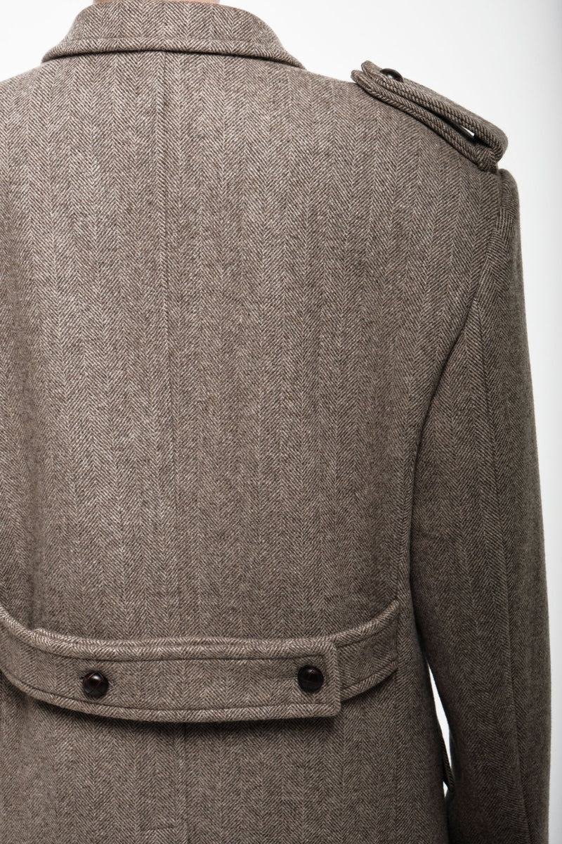 Herringbone Oversized Wool Coat - AFTERHOURS