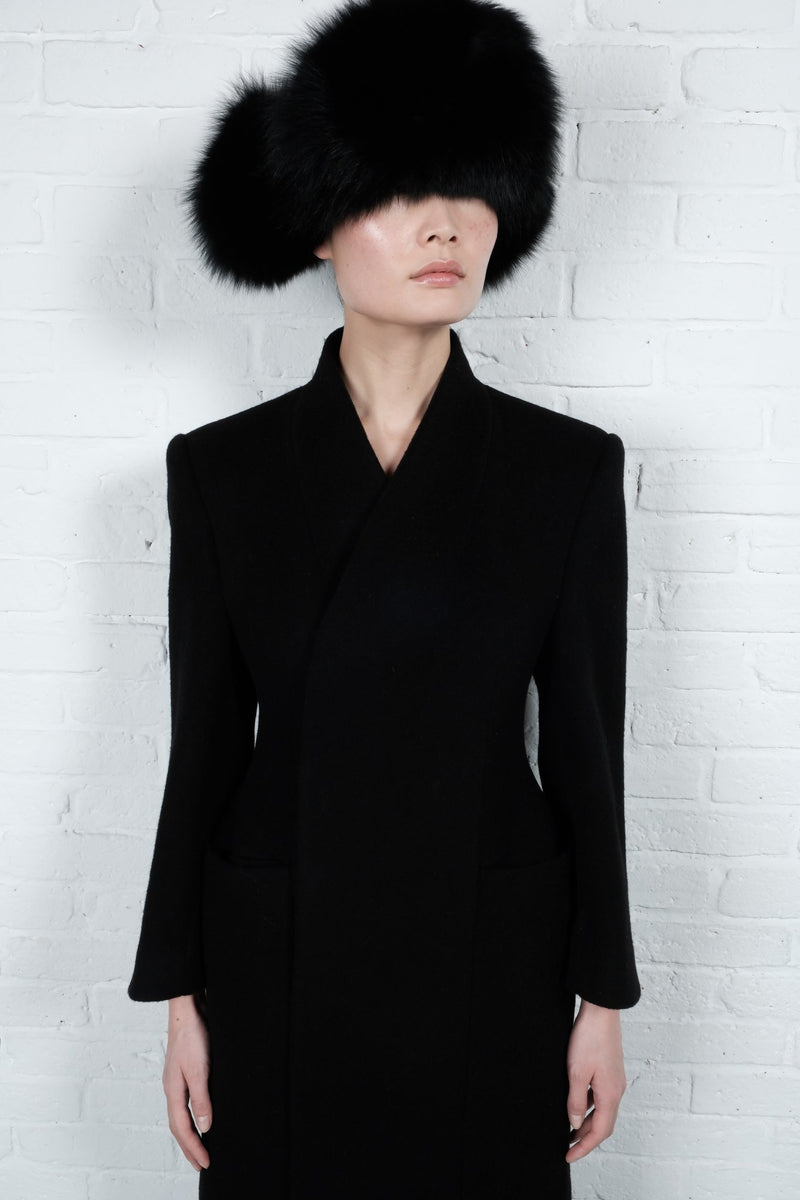 High-Collar Wool Coat - AFTERHOURS
