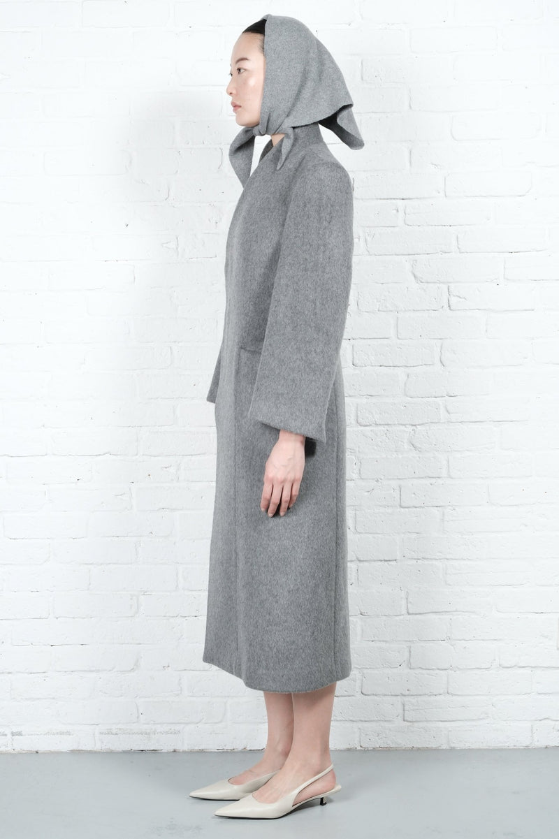 High-Collar Wool Coat - AFTERHOURS
