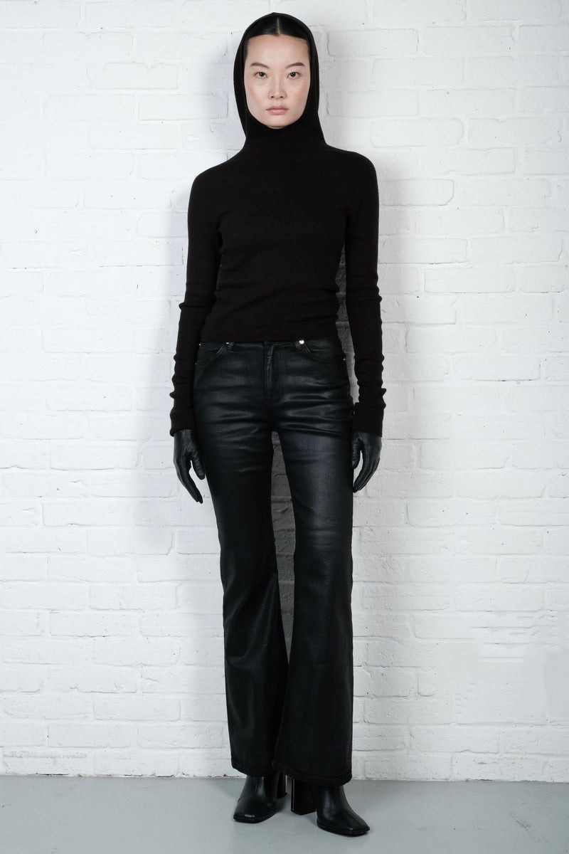 Hooded Ribbed Top - AFTERHOURS