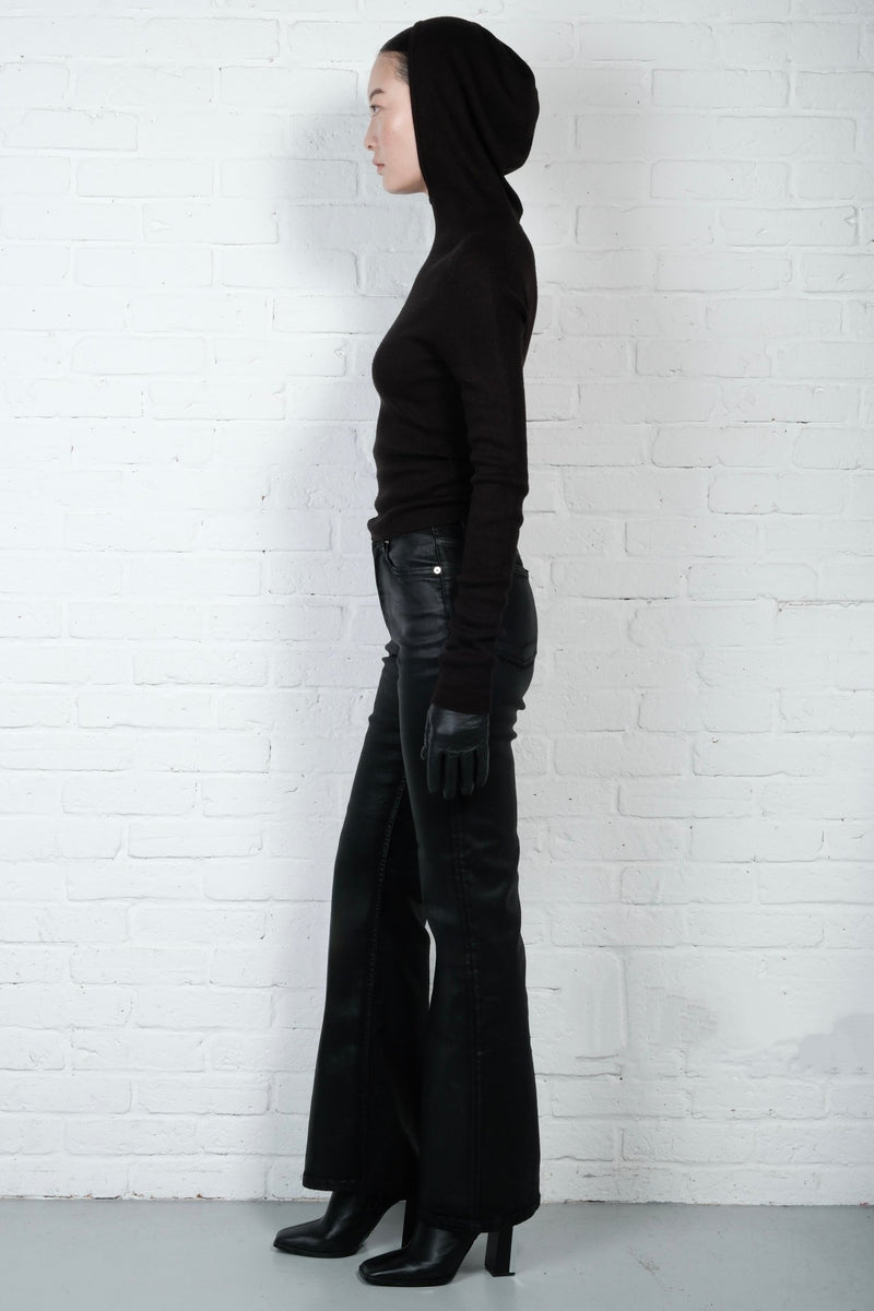 Hooded Ribbed Top - AFTERHOURS
