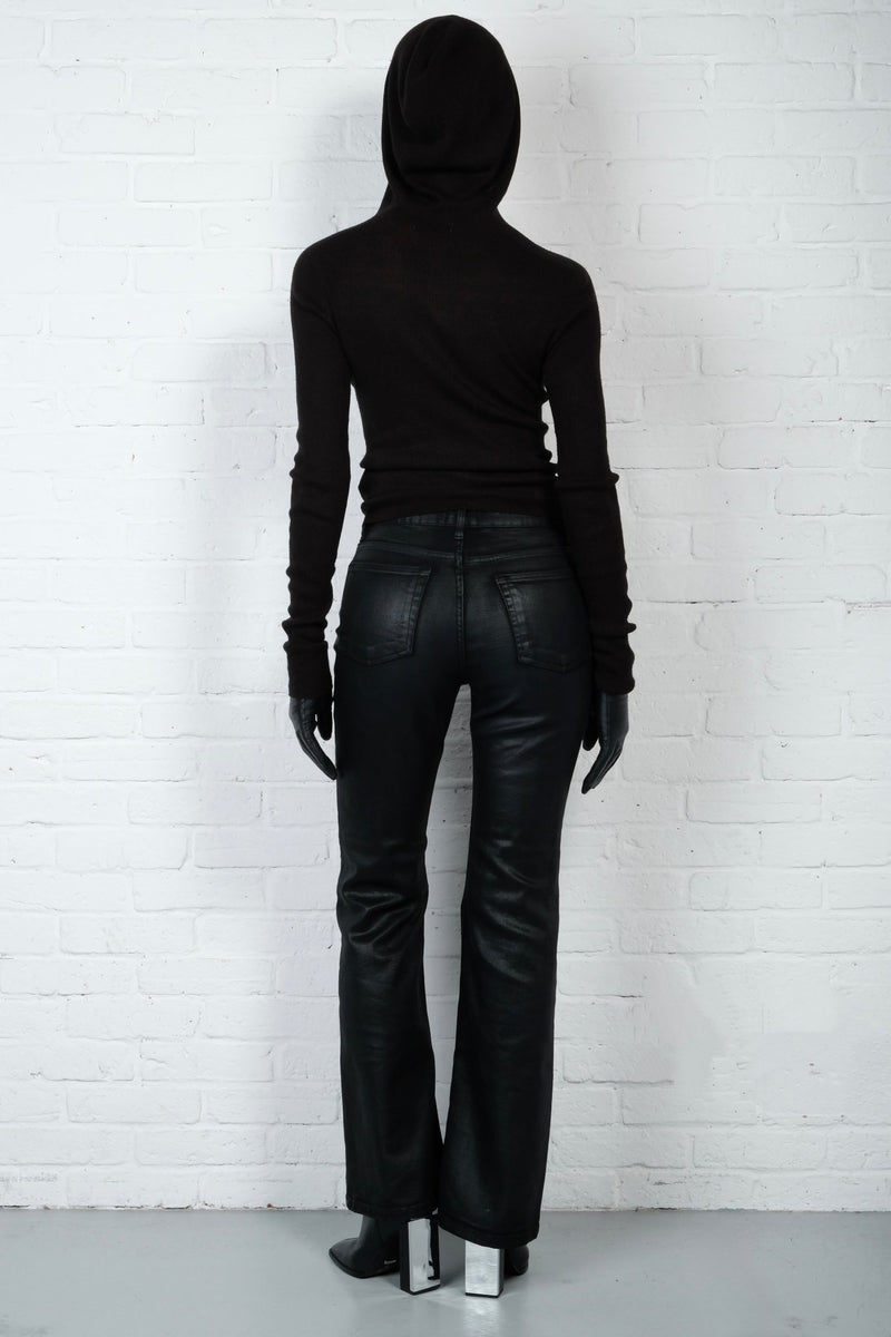 Hooded Ribbed Top - AFTERHOURS