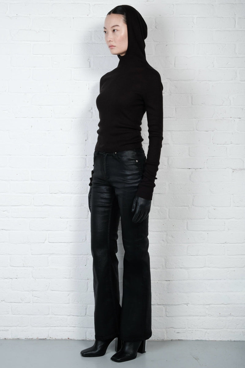 Hooded Ribbed Top - AFTERHOURS