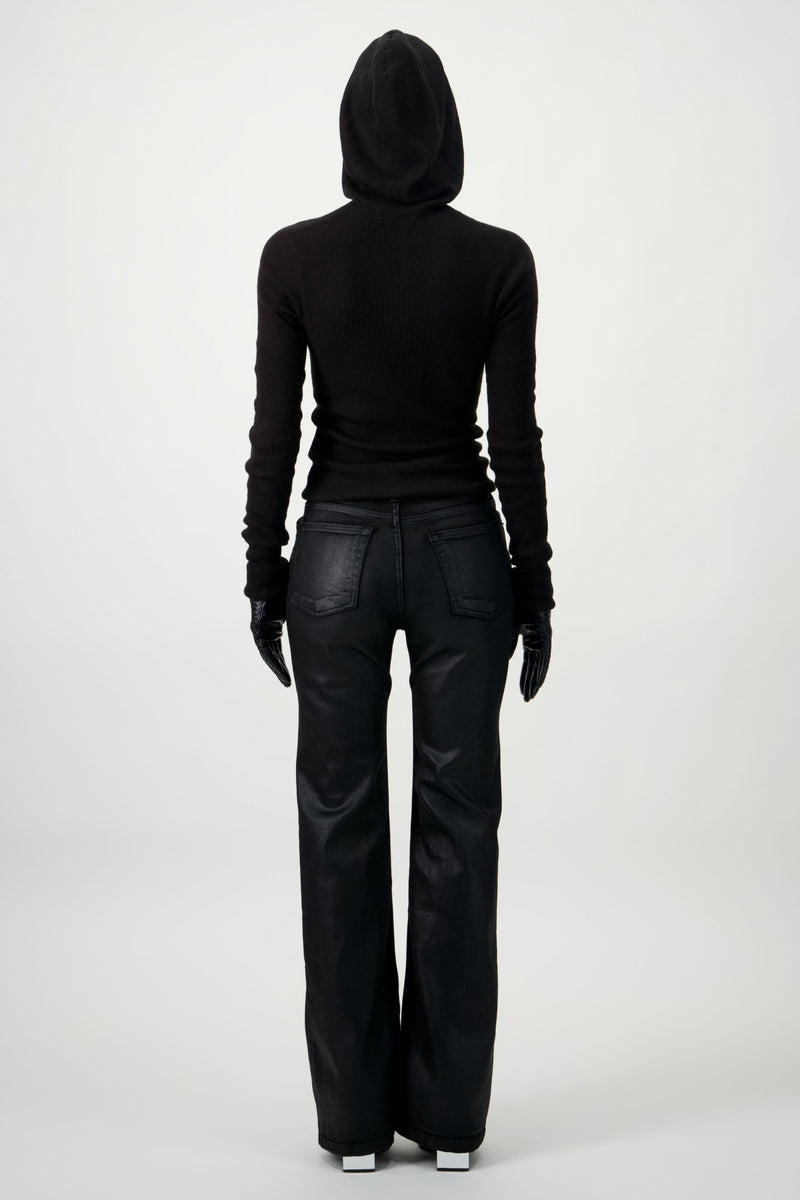 Hooded Ribbed Top - AFTERHOURS