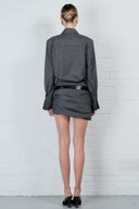 Pinstripe Shirt Dress