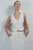 Tailored Linen Vest