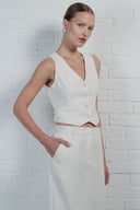 Tailored Linen Vest