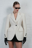 Hourglass Tailored Blazer - Ivory