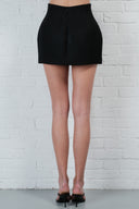 High-Waist Mini Skirt - Black