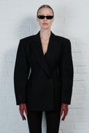 Contour Wool Blazer Dress - Black