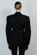 Contour Wool Blazer Dress - Black