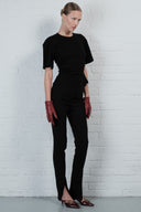 Open-Back Sculpted Top - Black