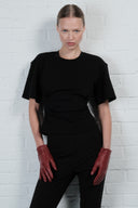 Open-Back Sculpted Top - Black