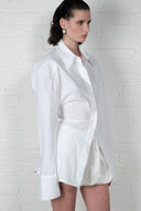 Structured Padded Shirt - White