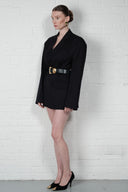 Oversized Tailored Suit Blazer - Navy