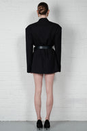 Oversized Tailored Suit Blazer - Navy