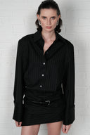 Pinstripe Shirt Dress