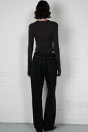 Sheer Bodysuit - Charcoal