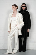 Satin Midi Skirt - Black