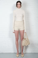 High-waist shorts - Butter Cream