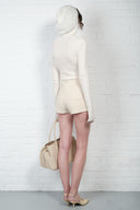 High-waist shorts - Butter Cream