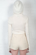 High-waist shorts - Butter Cream