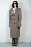 Herringbone Oversized Wool Coat