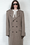 Herringbone Oversized Wool Coat
