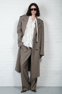 Checked Pleated Trousers