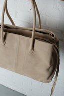 Suede Leather Carry Tote