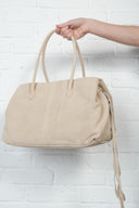 Suede Leather Carry Tote