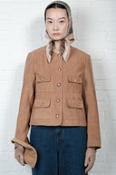 Buttoned Suede Jacket