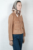 Buttoned Suede Jacket