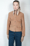 Buttoned Suede Jacket