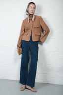 Buttoned Suede Jacket