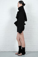 Cropped Trench Coat - Black