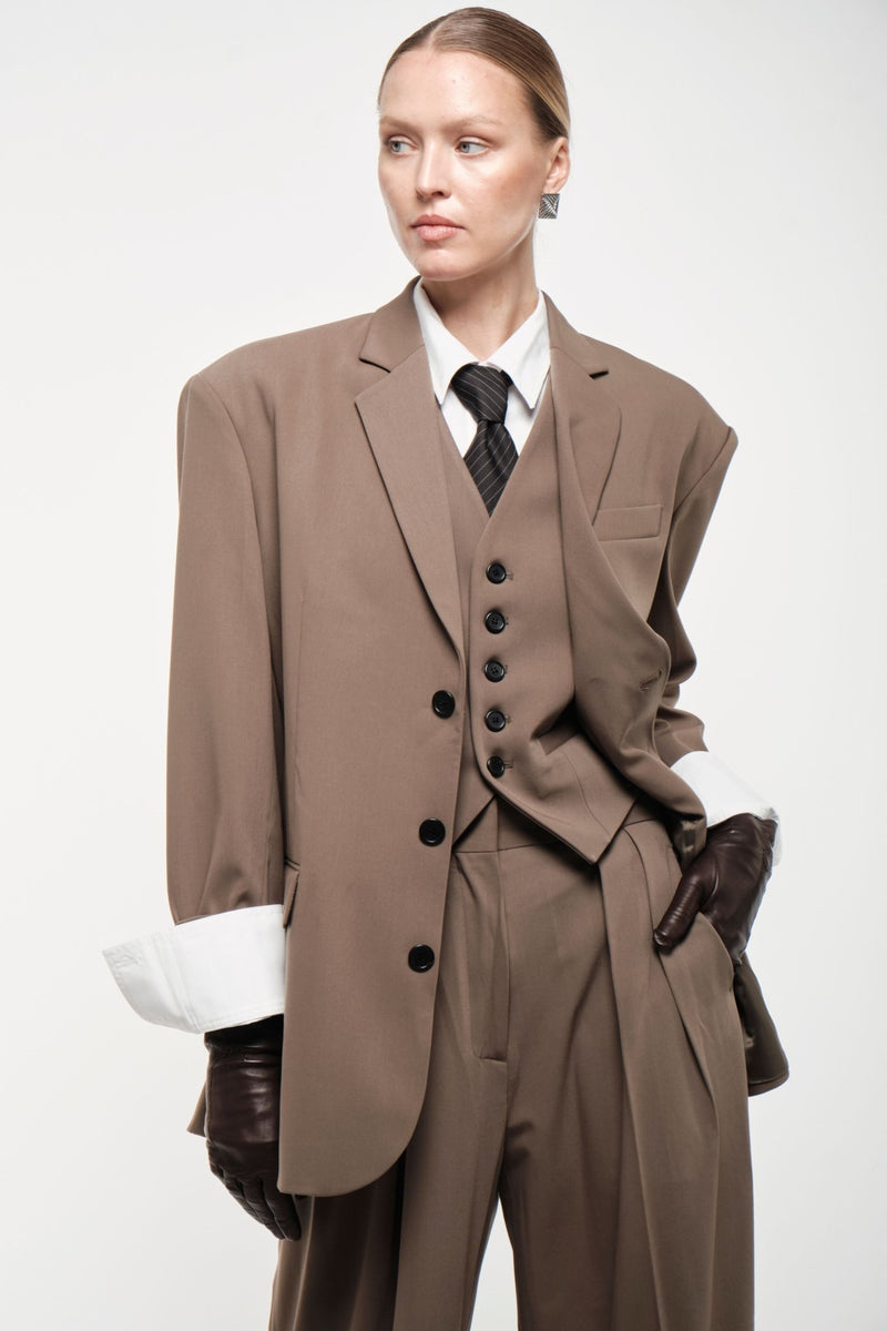 Oversized Tailored Suit Blazer - AFTERHOURS