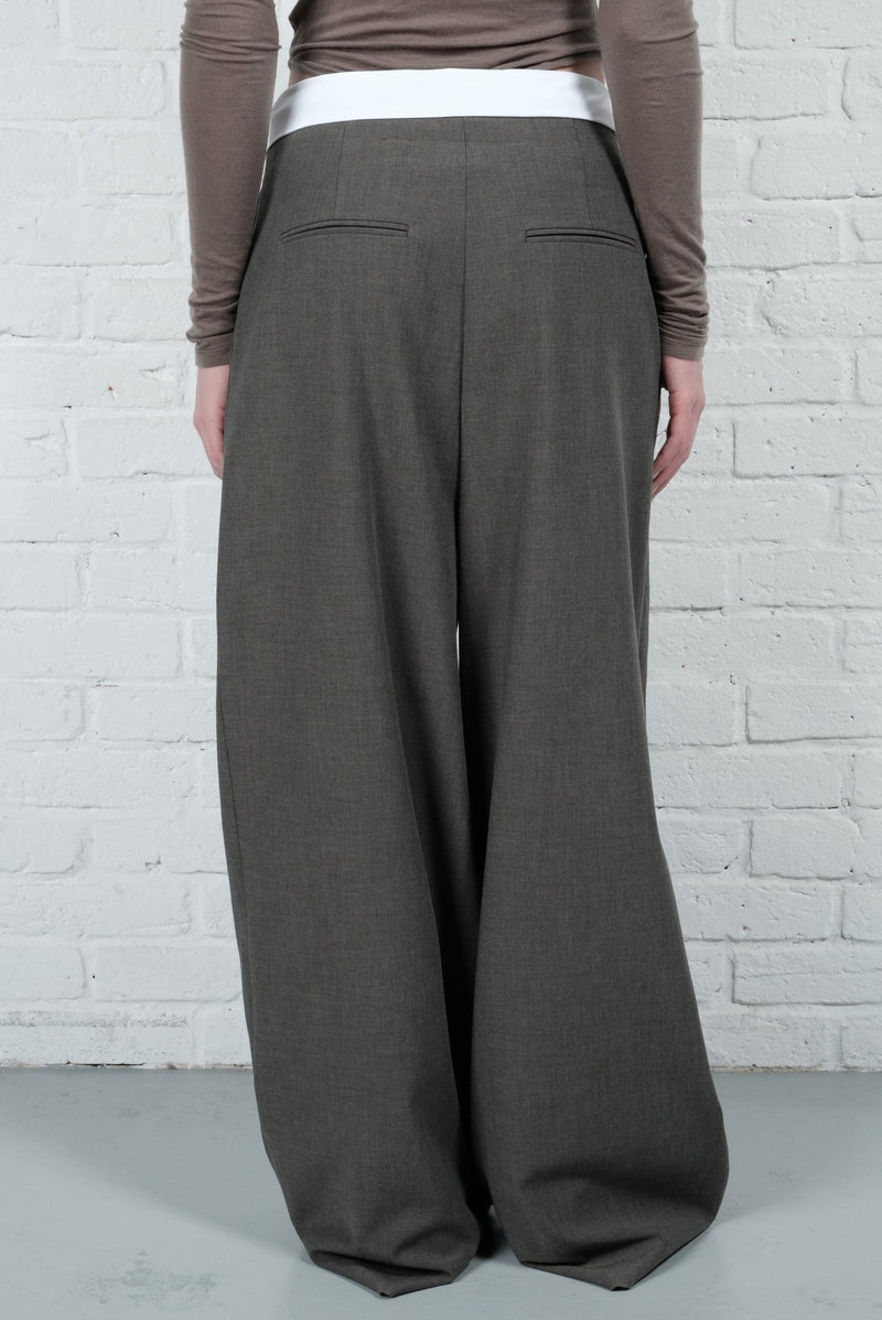 Pin-Tuck Wide Trousers - AFTERHOURS