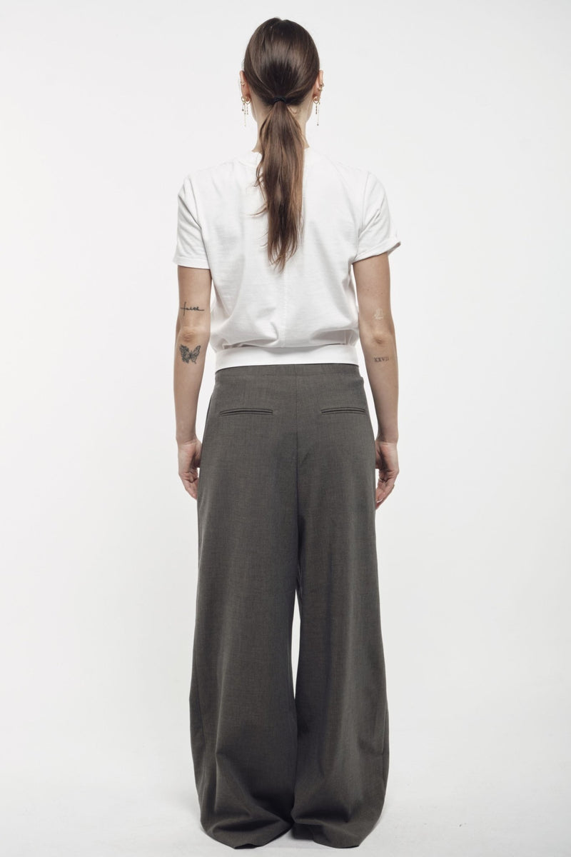 Pin-Tuck Wide Trousers - AFTERHOURS