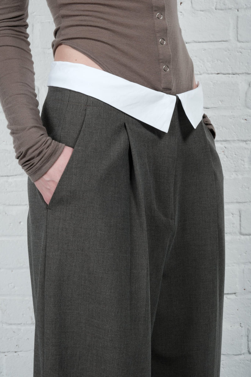 Pin-Tuck Wide Trousers - AFTERHOURS