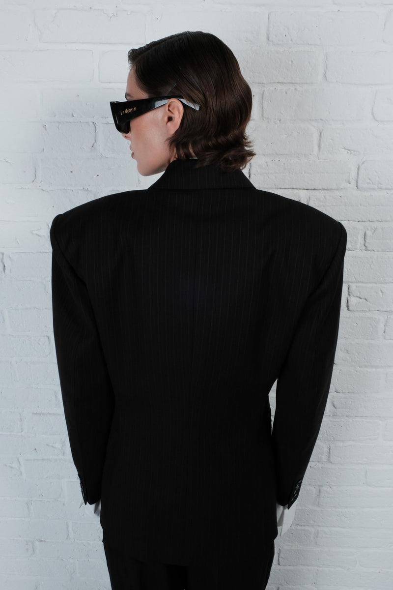 Pinstripe Double-Breasted Blazer - AFTERHOURS