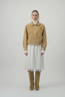 Satin Midi Skirt - Ivory