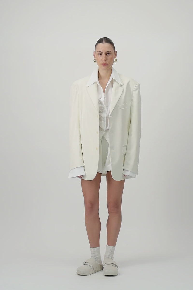 Faux Leather Blazer