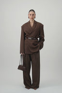 Tailored Suit Trousers - Brown