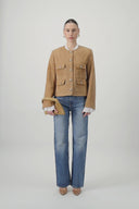 Buttoned Suede Jacket