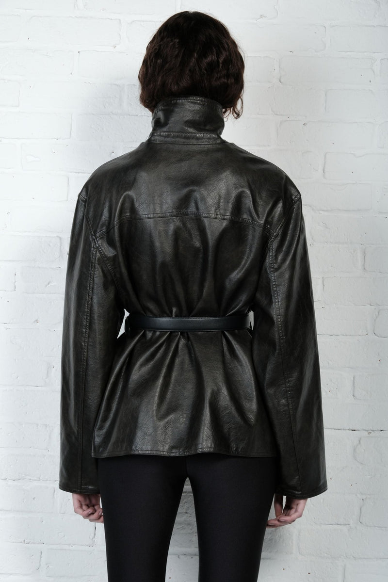 Relaxed Leather Jacket - AFTERHOURS